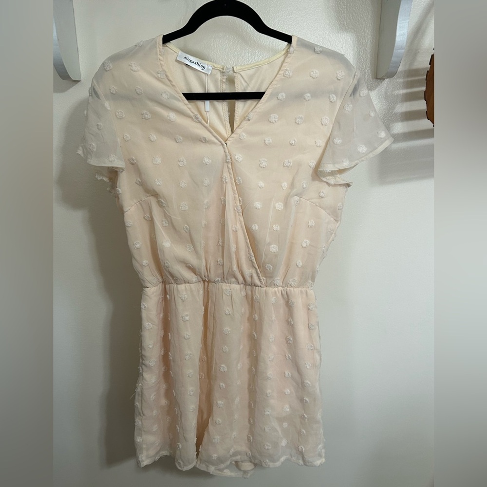 NEW  Swiss Dot V-Neck romper